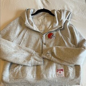 Gray NFL Half-Zip Hoodie